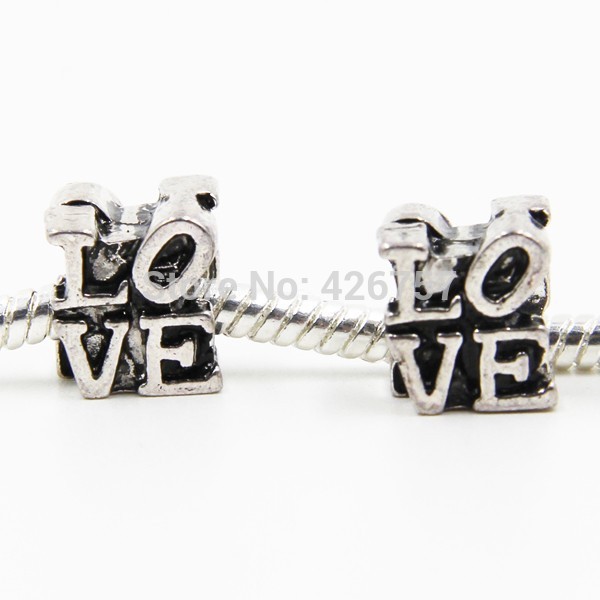 10 pcs 925 Silver Heart LOVE Safety Stopper European Beads High quality Silver Fits pandora Charm