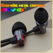 Earphones Awei ES-860HI 3.5mm In-ear Super Clear Bass Metal Headphones Noise isolating Earbud for MP3 MP4 Cellphone with mic