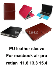 laptop case computer accessories leather protective sleeve for macbook mac air 11 13