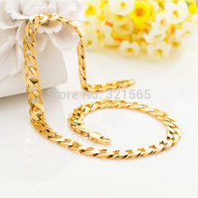 New Fashion Link Chain Heavy 14K Real Yellow Gold Filled Necklace Curb Splendid Jewelry Best Wholesale