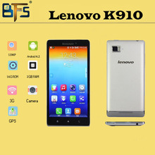 Original Lenovo K910 Vibe Z Mobile Phone 5.5” IPS Quad core Android 4.2 Snadragon 800 CPU 2GB RAM 13MP cameras Dual SIM 3G GPS