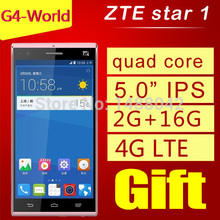 Original ZTE star 1 4G LTE mobile phone 5″ IPS 1920*1080 Qualcomm Quad Core Android 4.4 2GB RAM 16GB ROM 8MP WCDMA 3G Celulares