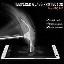 For HTC M7 Tempered Glass Protector Clear Screen Film For HTC ONE M7 Glass Screen Protector