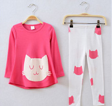 Girls clothing sets cat cute toddler girl clothes kids conjunto infantil meninas conjuntos para meninas cheap