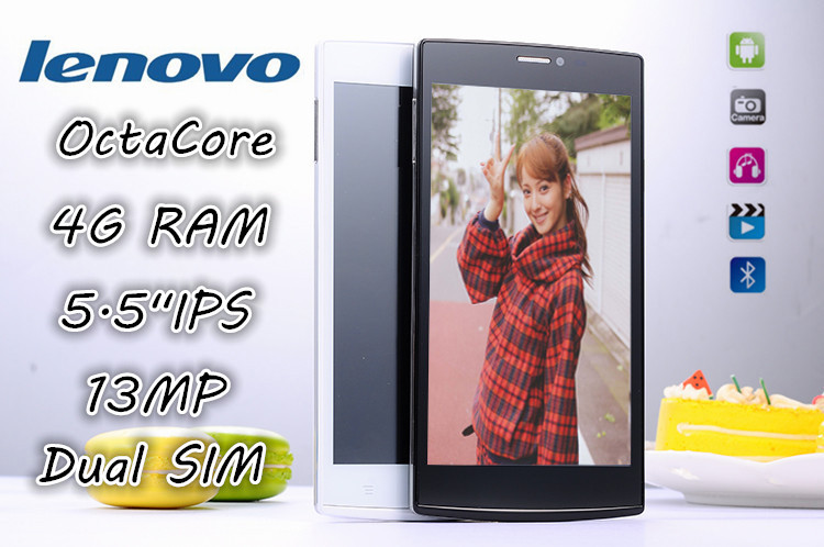China New lenovo phone v606 octa core mtk6592 4G RAM 16G ROM GPS 3G WCDMA 13MP