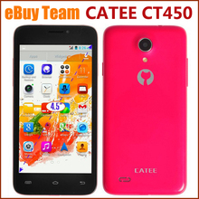 Original CATEE CT450 4.5” Android 4.2 MTK6582 Quad Core Mobile Phones 1.3GHz 1GB+8GB Unlocked WCDMA GPS Dual SIM Smartphone