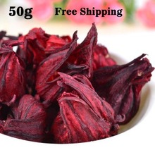 Promotion 50g Pure Natural Hibiscus Tea Roselle Tea Dried Flower Tea Free Shipping