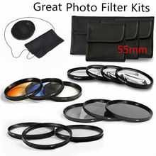 55mm Great Photo Filter Lens Kits ND Star Point Grads Close up Filter for Canon Nikon