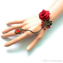 Handemade Vintage Lace Flower Bracelet Bridal Marriage Jewelry Wristband JBL204