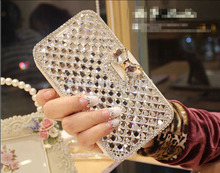 Luxury Bling Crystal Diamond Leather Flip Lady Bag Cover For Samsung Galaxy S6 S5 S4 S3