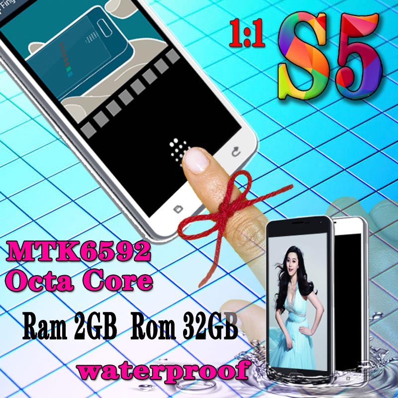 Freeshipping Dustproof waterproof S5 Phone MTK6592 Octa Core G900 Android Phone MTK6582 Quad Core Phones i9600