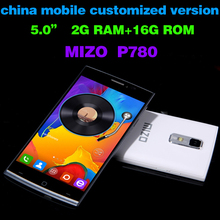 Unlocked cell phones Original MIZO P780 5.0 inch MT6582 Quad Core 13.0MP Camera Russian cheap Android smartphone Free Shipping