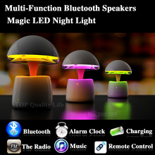A LA Magic Lamp Novel Touch Control Night Lamps Intelligent Alarm Clock for Creative Night Light with Bluetooth Speaker and FM