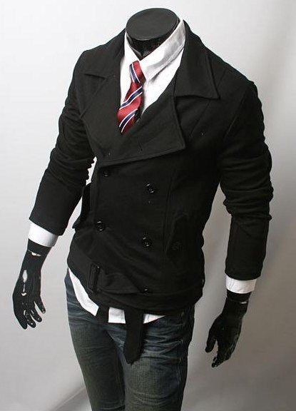 black mens coat