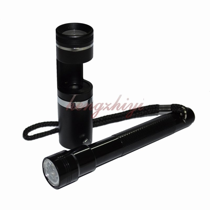 Portable Dark Field 10X Loupe Magnifier Gem Gemstone Testing & Flashlight Torch Gemological Instrument Pocket(China (Mainland))