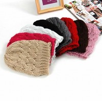 [CPA Free Shipping] Wholesale Colorful Warm Cotton Knitting Cap / Korean Style Free Size Knitted Hat  (SE-11)