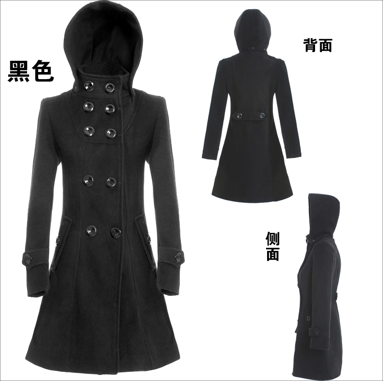 Images of Long Black Trench Coat Womens - Reikian