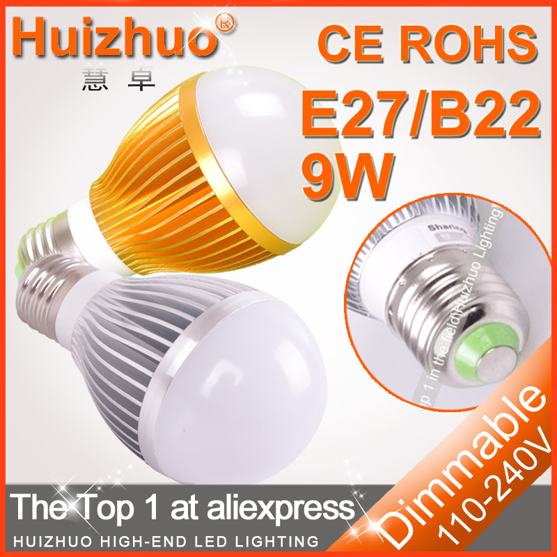 Free shipping 3W , 5w , 7w 100-240V golden/silver led globe bulb E27/GU10/B22 lamp(China (Mainland))