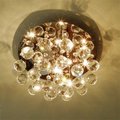 Stainless Steel 6-Light Chandelier with K9 Crystal ball Drop