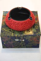 Free shipping Chinese traditional lacquerware, 12*12cm Chinese traditional lacquerware ashtray,Cigar Ashtray,Ashtray