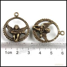 60pcs lot Wholesale Love God Cupid Angel Charms Antique Bronze Alloy 30mm Fit Jewelry Making 141522