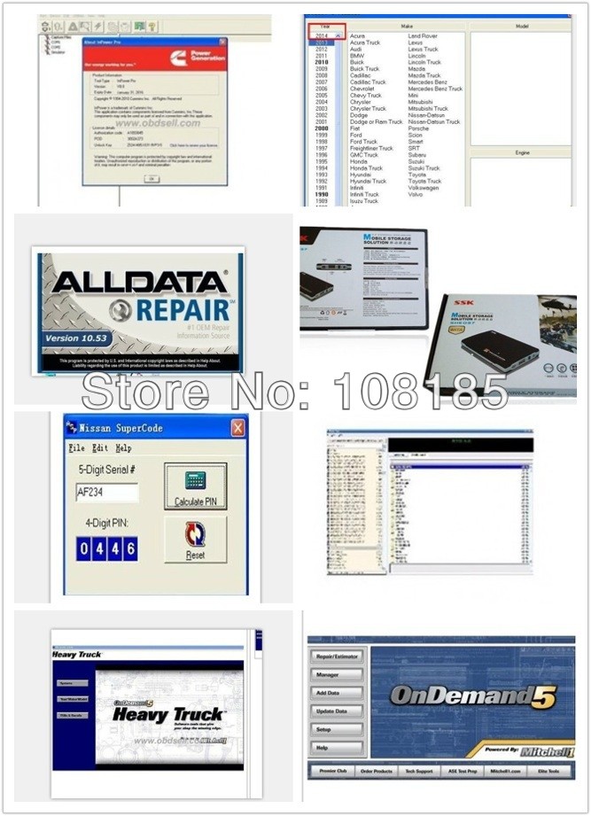 Free shipping 2014 ALLDATA 10.53 + 2013 new mitchell ondemand 1st ...