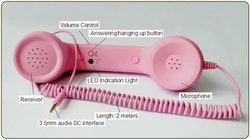 New Mic 3.5mm Retro COCO Phone Speaker Microphone Handset for iphone(China (Mainland))