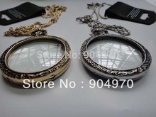 Free Shipping! Free Shipping! wholesale vintage alloy Monocle Magnifier Magnifying glasses Megaloscpe cooper pendant 3 SIZE…