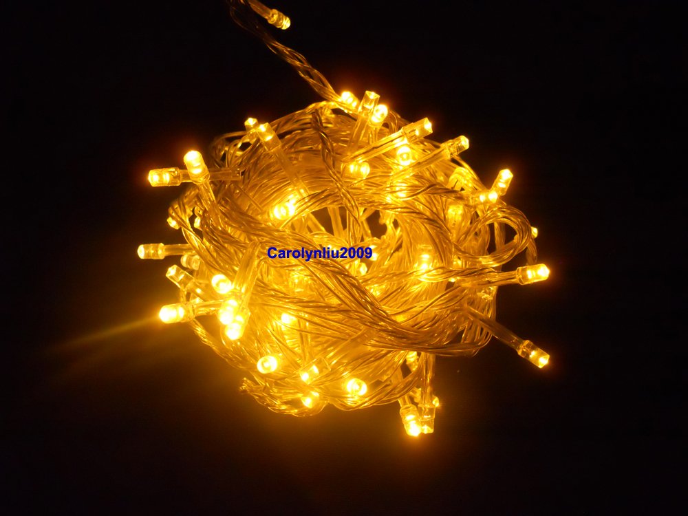 110V 10M 100 LED Warm White String light~party wedding Christmas string~indoor and outdoor-in ...
