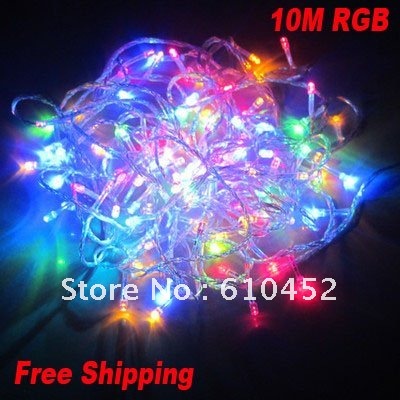 10m RGB colorful LED String Fairy Lights Home Garden Wedding Party Decor 