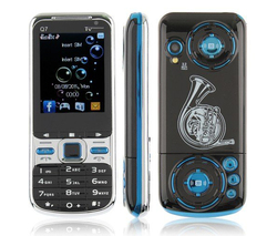 Russian Polish Q7 TV Quad Band Dual Cards Dual Cameras Analog TV 2.2 inch super big speaker phone(Can choose RussianKeyboard)(China (Mainland))