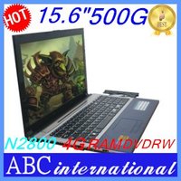 2/4G RAM DDR3 7200RMP 500GB HDD 15.6 inch good price cheapest DVD Burner laptops free shipping intel D2800 WiFI HDMI computers