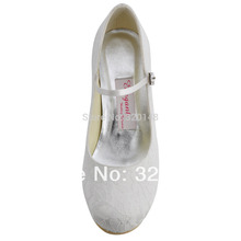Free Shipping 2013 New Mary Janes Wedding Shoes EP1085 Round Toe Buckle Lace Square Heel Women
