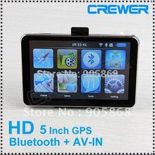 HD 800 480 5inch GPS Navigator BT AV IN 4GB DDR 128M load new 3D map