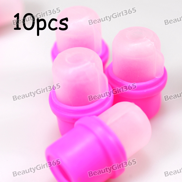 acrylic nails diy 10X Nail Salon Polish Soakers Wearable Gel UV Acrylic  Soak Remover pink DIY