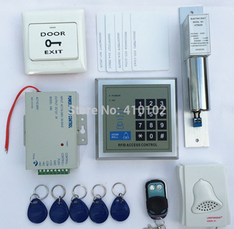 Home Security Diy Full Complete Rfid Door Lock Access Control Keypad Kit Electric Bolt Lock Power