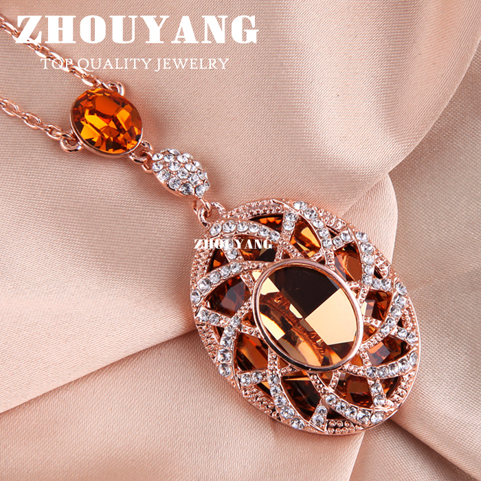 Top Quality ZYN004 Gold Love Necklace 18K Rose Gold Plated Fashion Pendant Jewelry Made with Austria