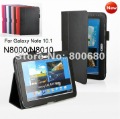 New! Black folio stand leather case cover for SAMSUNG GALAXY NOTE 10.1 N8000,11 colors,100pcs/lot, free shipping