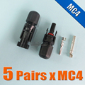 5Pairs x MC4 Connector male and female, MC4 Solar Panel Connector used for Solar Cable 2.5mm2 4mm2 6mm2