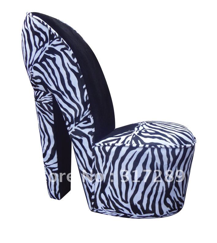 Aliexpress : Buy 2012 hot sale Stiletto High Heel Zebra Shoe Chair ...