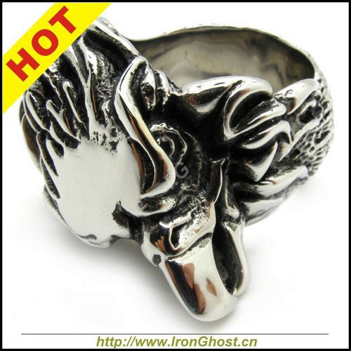Lots Fashion Rings for Men Stainless Steel WIngs Eagle Wing Ring ...
