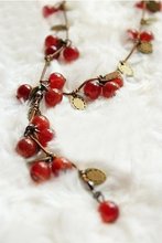 New Arrival Hot Selling Free Shipping Thai style sweet Cherry Necklace Fashion Jewelry N59