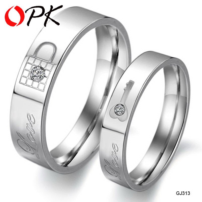... Couple Rings Korean Jewelry, lock key his and hers promise ring sets