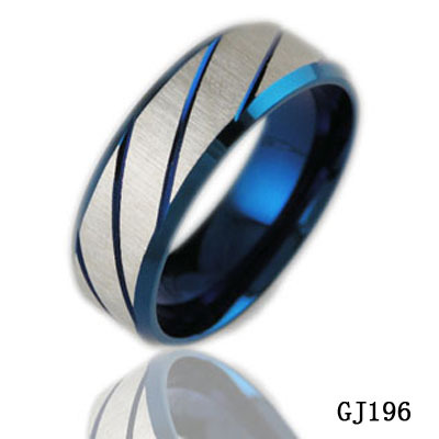 316L Stainless Steel Superman Finger Rings blue Men s titanium steel blueornaments gj196