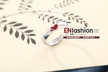 Fashion red heart ring love finger couple rings silver rings for women and men wedding ring