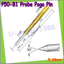 Register free shipping+ 100pcs/lot P50-B1 Dia 0.68mm Length 16.5mm 75g Spring Test Probe Pogo Pin