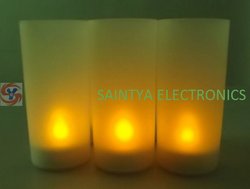 wholesale and retail, flickering falmeless battery plastic LED tea light candles TL35 with holder(China (Mainland))