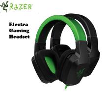 Free Shipping Razer Electra Expert Gaming Headset Black &Green Music Headphones