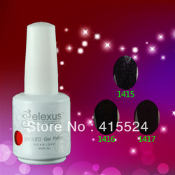 Free shipping Easy soak off UV Gel Color Polish 15ML 5oz Color Gel+Base Gel+Top Coat New Brands Gelexus(China (Mainland))