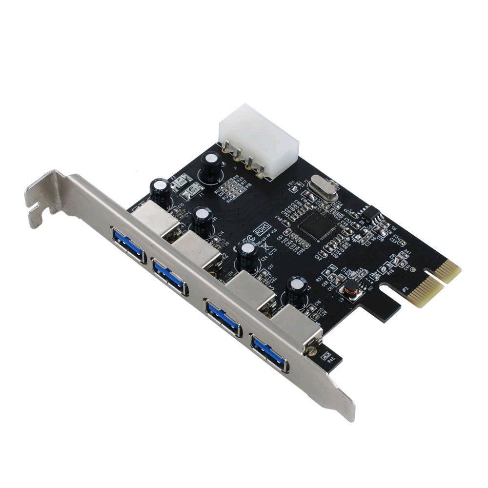 Free Shipping Superspeed 5Gbps 4 ports USB 3.0 PCIe Control Card / PCI Express to USB3.0 Converter Adapter(China (Mainland))